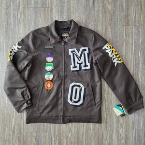 Members Only X South Park Limited Edition Jacket Dark Green Full Zip Collared M